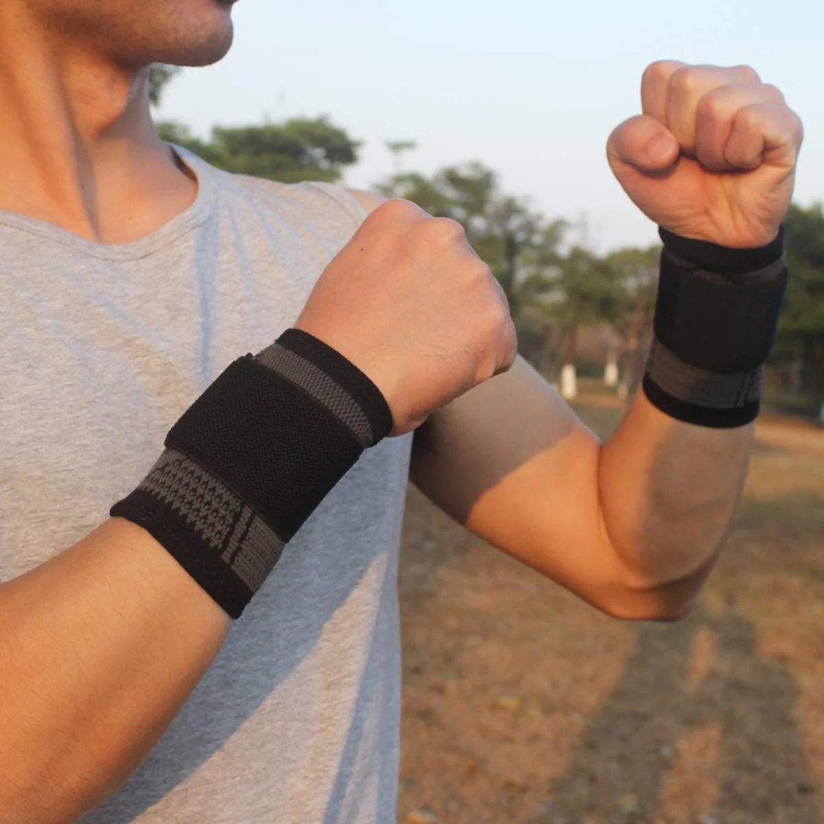 مچ بند آزونی برای سندرم تونل کارپال، بسته 2 عددی، بند مچی فشاری، آستین های محافظ مچ برای کار، تناسب اندام، وزنه برداری، رگ به رگ شدن، تسکین تاندونیت، قابل تنفس (مشکی، L)