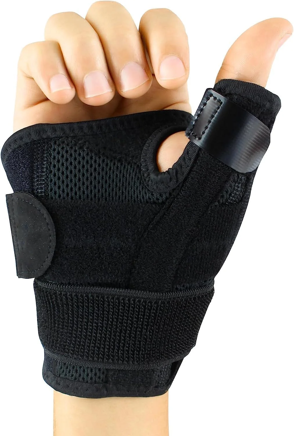 آتل انگشت شست برای آرتروز، مچ بند حمایتی انگشت شست برای درد، رگ به رگ شدن، کشیدگی، آرتروز، تونل کارپال و بی حرکت کننده انگشت ماشه ای، بند مچ دست، مناسب دست چپ یا راست