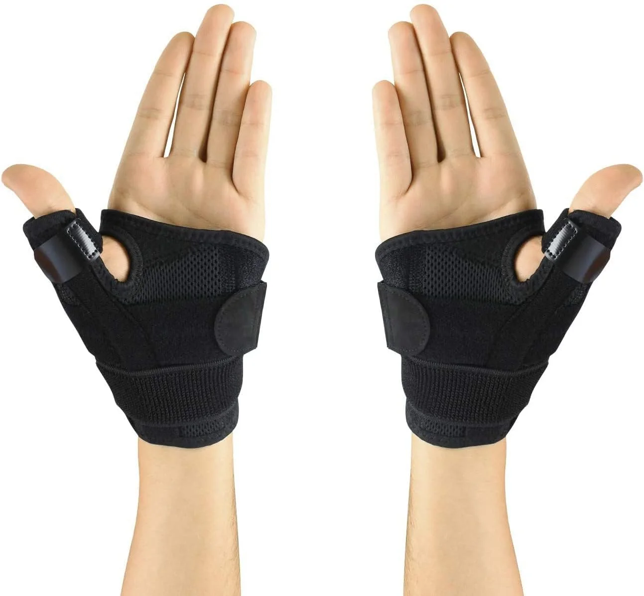 آتل انگشت شست برای آرتروز، مچ بند حمایتی انگشت شست برای درد، رگ به رگ شدن، کشیدگی، آرتروز، تونل کارپال و بی حرکت کننده انگشت ماشه ای، بند مچ دست، مناسب دست چپ یا راست