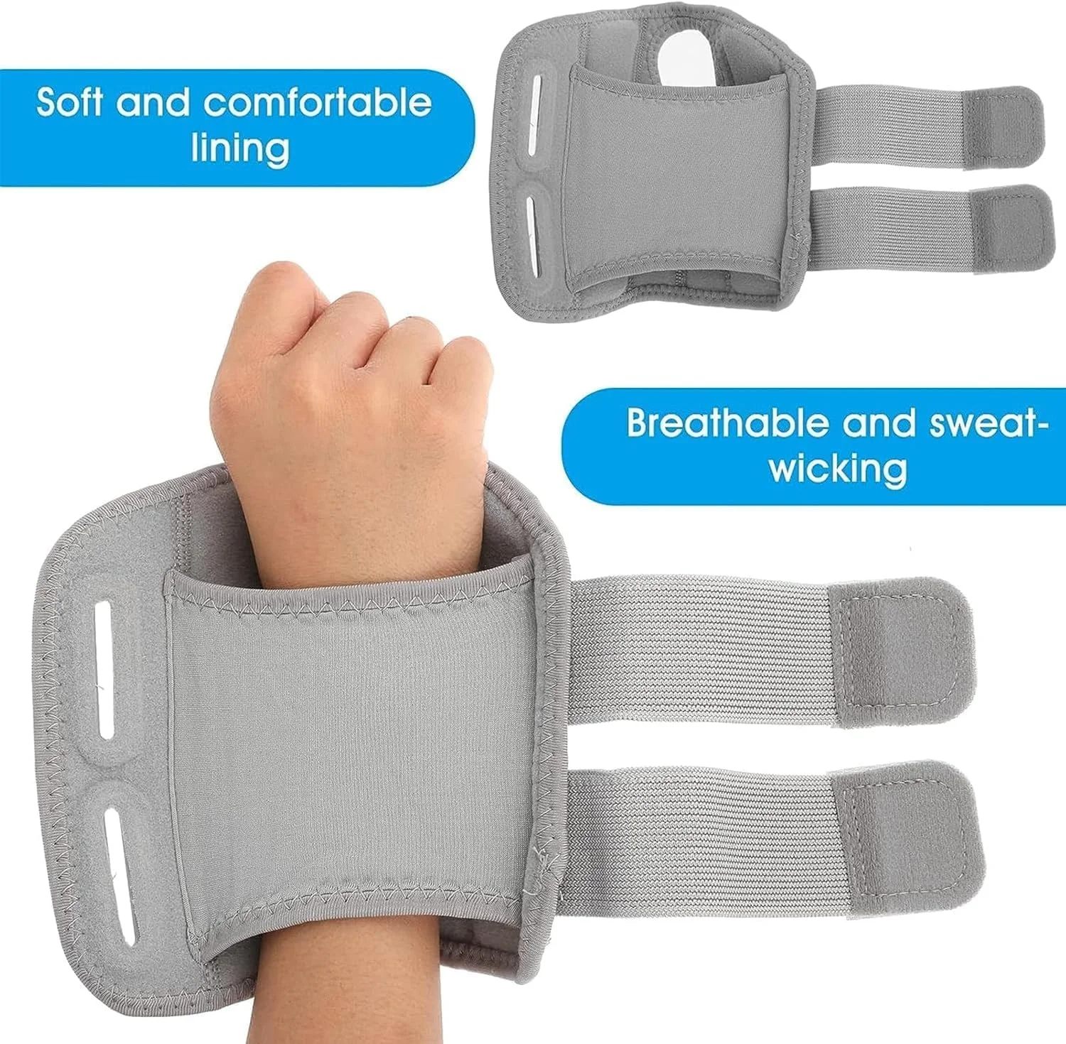مچ بند آپوتوئه، ساپورت قابل تنظیم با میله های فلزی برای تسکین تونل کارپال، آتل تنفسی برای مردان و زنان، محافظت از مچ دست در روز و شب