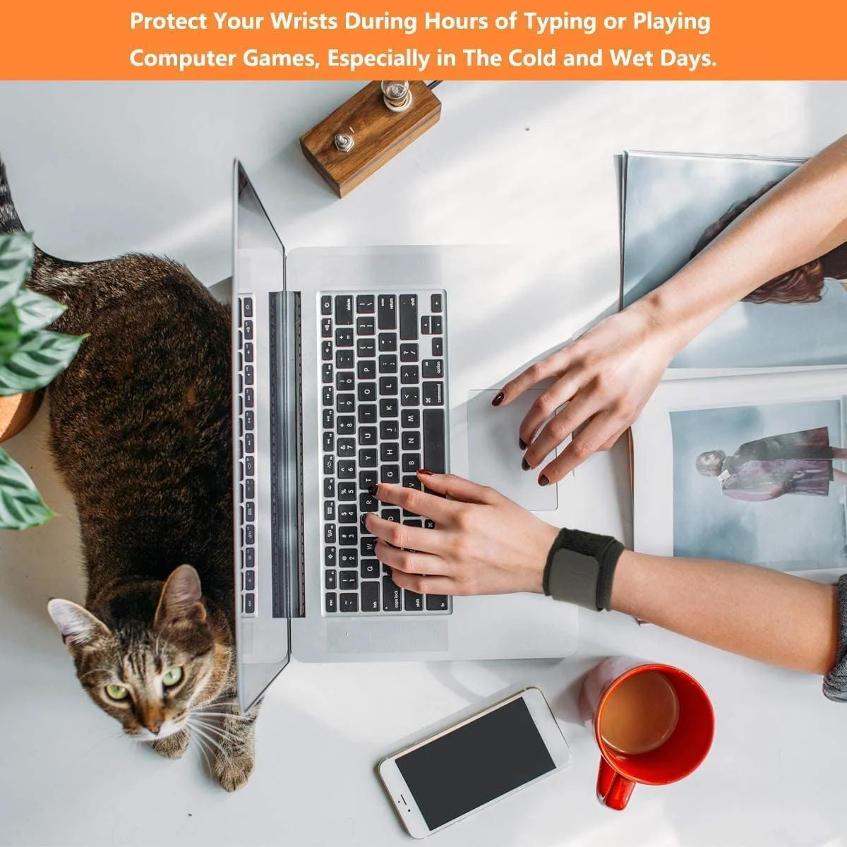 مچ بند آپوتوئه، 2 عدد مچ بند قابل تنظیم با نئوپرن تنفسی، مچ بند راحت برای تسکین درد، ایده آل برای وزنه برداری و کار اداری