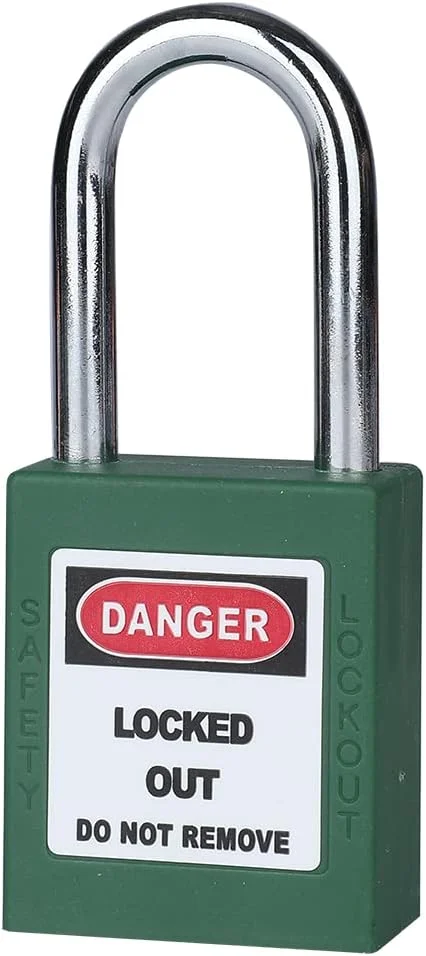 کیت قفل گذاری و برچسب گذاری 5 تکه، قفل ایمنی بادوام، قفل بیرون انداز، لوازم جانبی قفل کننده، قفل های ایمن، قفل های صنعتی، سبز تیره
