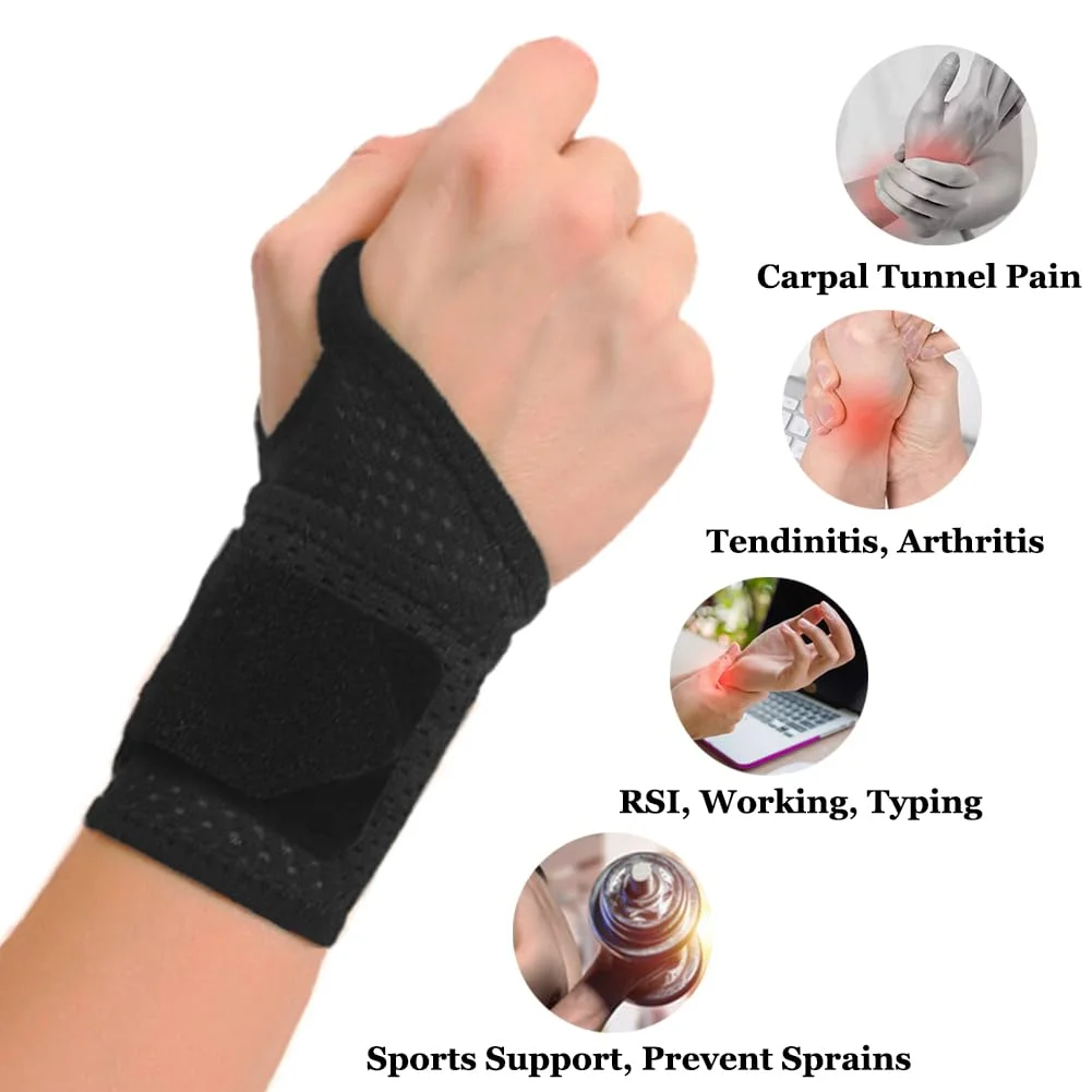 مچ بند توری تنفسی ANHOGEU، پشتیبانی مچ دست برای تسکین درد تاندونیت، آرتریت و تونل کارپال، بند فشاری قابل تنظیم مچ دست برای تمرینات، تناسب اندام، وزنه برداری، مناسب برای هر دو دست مچ بند توری تنفسی ANHOGEU، پشتیبانی مچ دست برای تسکین درد تاندونیت، آرتریت و تونل کارپال، بند فشاری قابل تنظیم مچ دست برای تمرینات، تناسب اندام، وزنه برداری، مناسب برای هر دو دست