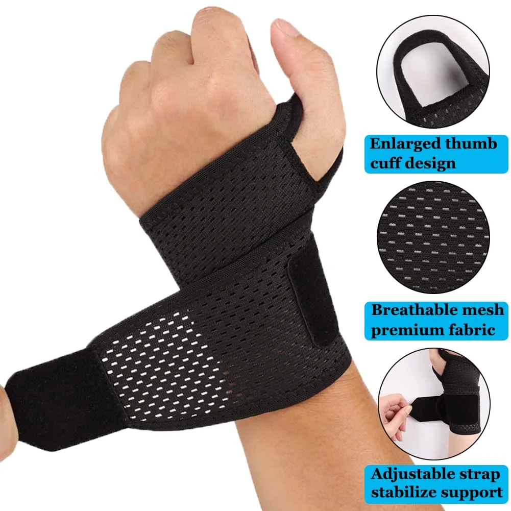 مچ بند توری تنفسی ANHOGEU، پشتیبانی مچ دست برای تسکین درد تاندونیت، آرتریت و تونل کارپال، بند فشاری قابل تنظیم مچ دست برای تمرینات، تناسب اندام، وزنه برداری، مناسب برای هر دو دست مچ بند توری تنفسی ANHOGEU، پشتیبانی مچ دست برای تسکین درد تاندونیت، آرتریت و تونل کارپال، بند فشاری قابل تنظیم مچ دست برای تمرینات، تناسب اندام، وزنه برداری، مناسب برای هر دو دست