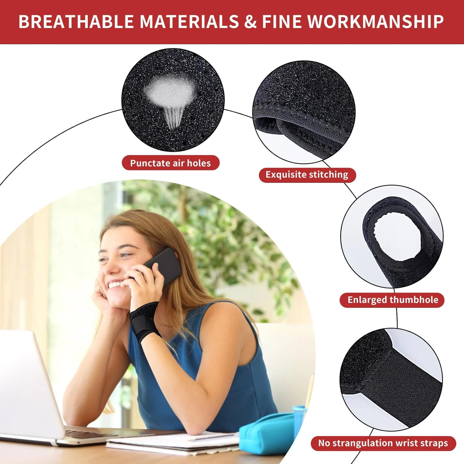 مچ بند طبی ایمی وان برای سندرم تونل کارپال، مچ بند قابل تنظیم دست چپ برای تسکین درد/آرتریت/تاندونیت/پارگی TFCC، مچ بند انعطاف پذیر و تنفسی برای تمرین/تنیس برای زنان/مردان دست چپ