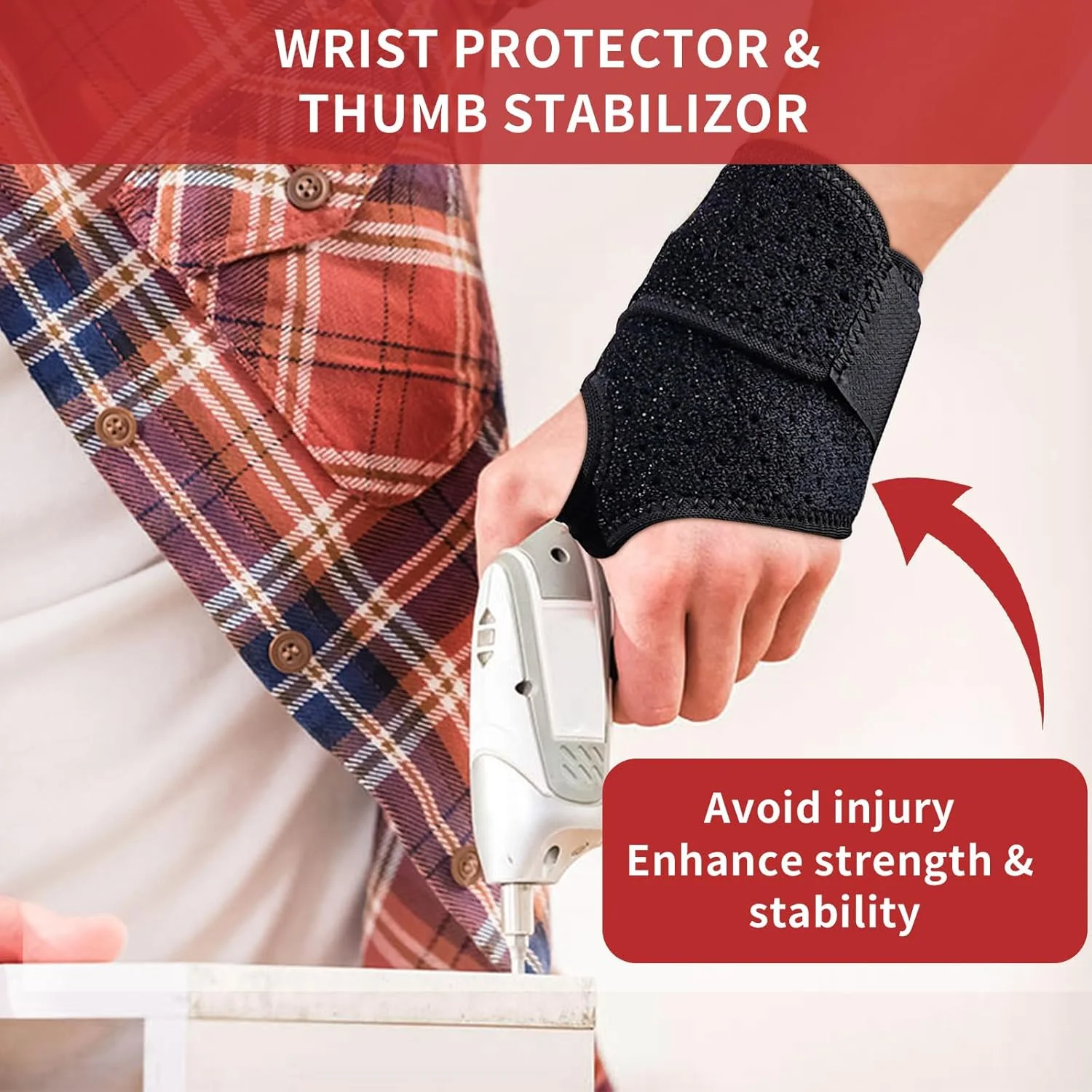 مچ بند طبی ایمی وان برای سندرم تونل کارپال، مچ بند قابل تنظیم دست چپ برای تسکین درد/آرتریت/تاندونیت/پارگی TFCC، مچ بند انعطاف پذیر و تنفسی برای تمرین/تنیس برای زنان/مردان دست چپ