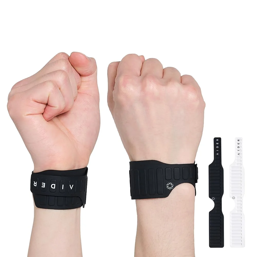 مچ بند ضد آب AIDER MagGrip - بند مغناطیسی، پوشیدن سریع، سایز آزاد، مناسب دست چپ و راست - تسکین درد برای آسیب TFCC، CTS، تونل کارپال، بهبود آسیب دیدگی (مشکی)