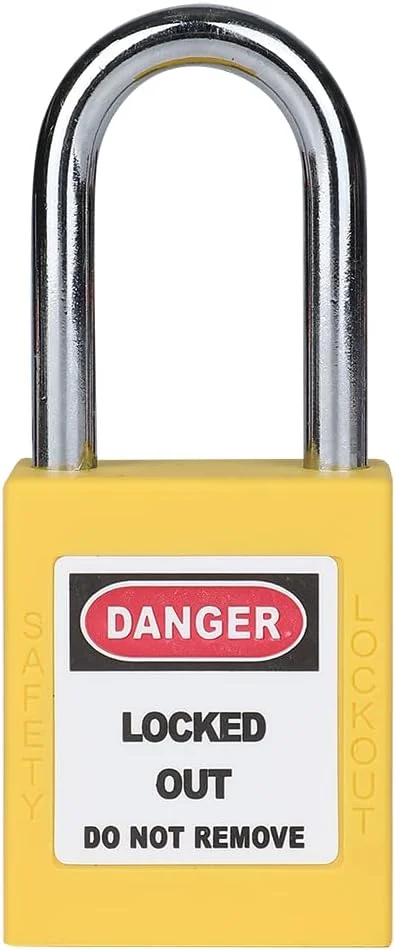 کیت قفل گذاری و برچسب گذاری 5 تکه، قفل ایمنی بادوام، قفل های ایمن، قفل های صنعتی، زرد
