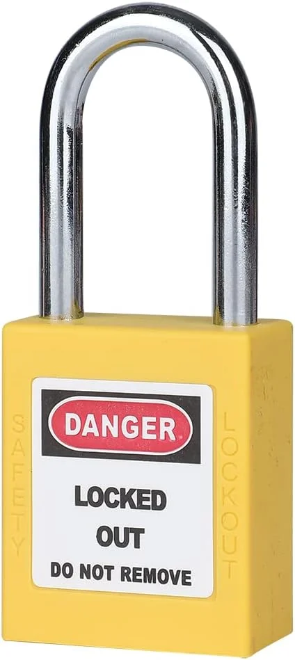 کیت قفل گذاری و برچسب گذاری 5 تکه، قفل ایمنی بادوام، قفل های ایمن، قفل های صنعتی، زرد