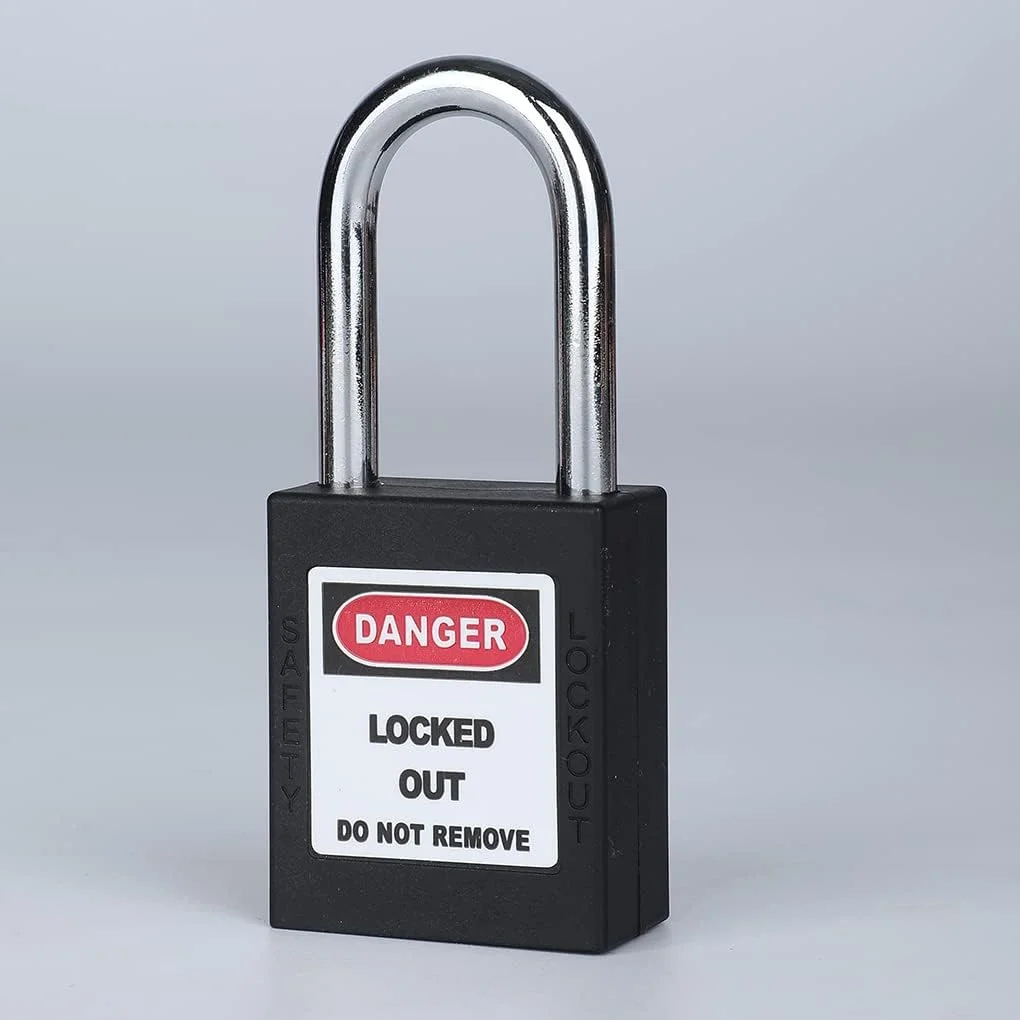 کیت قفل گذاری و برچسب گذاری 5 تکه، قفل ایمنی بادوام، قفل های ایمن، قفل های صنعتی، مشکی