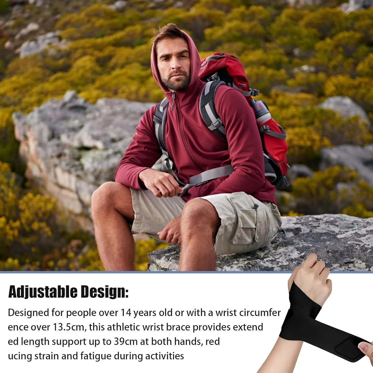 مچ بند تنیس | مچ بند محافظ بازو قابل تنظیم | لوازم جانبی چند منظوره برای پیشگیری از آسیب های ورزشی فوتبال، دوچرخه سواری، تنیس