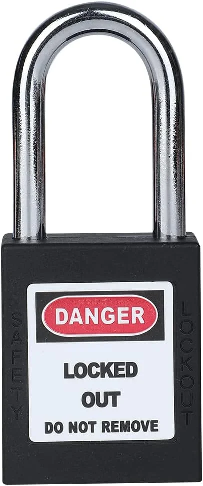 کیت قفل گذاری و برچسب گذاری 5 تکه، قفل ایمنی بادوام، قفل های ایمن، قفل های صنعتی، مشکی