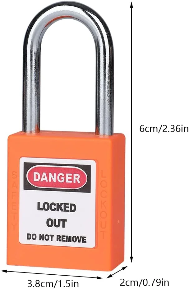 کیت قفل گذاری و برچسب گذاری 5 تکه، قفل های ایمنی بادوام، قفل های ایمنی، قفل های صنعتی، نارنجی
