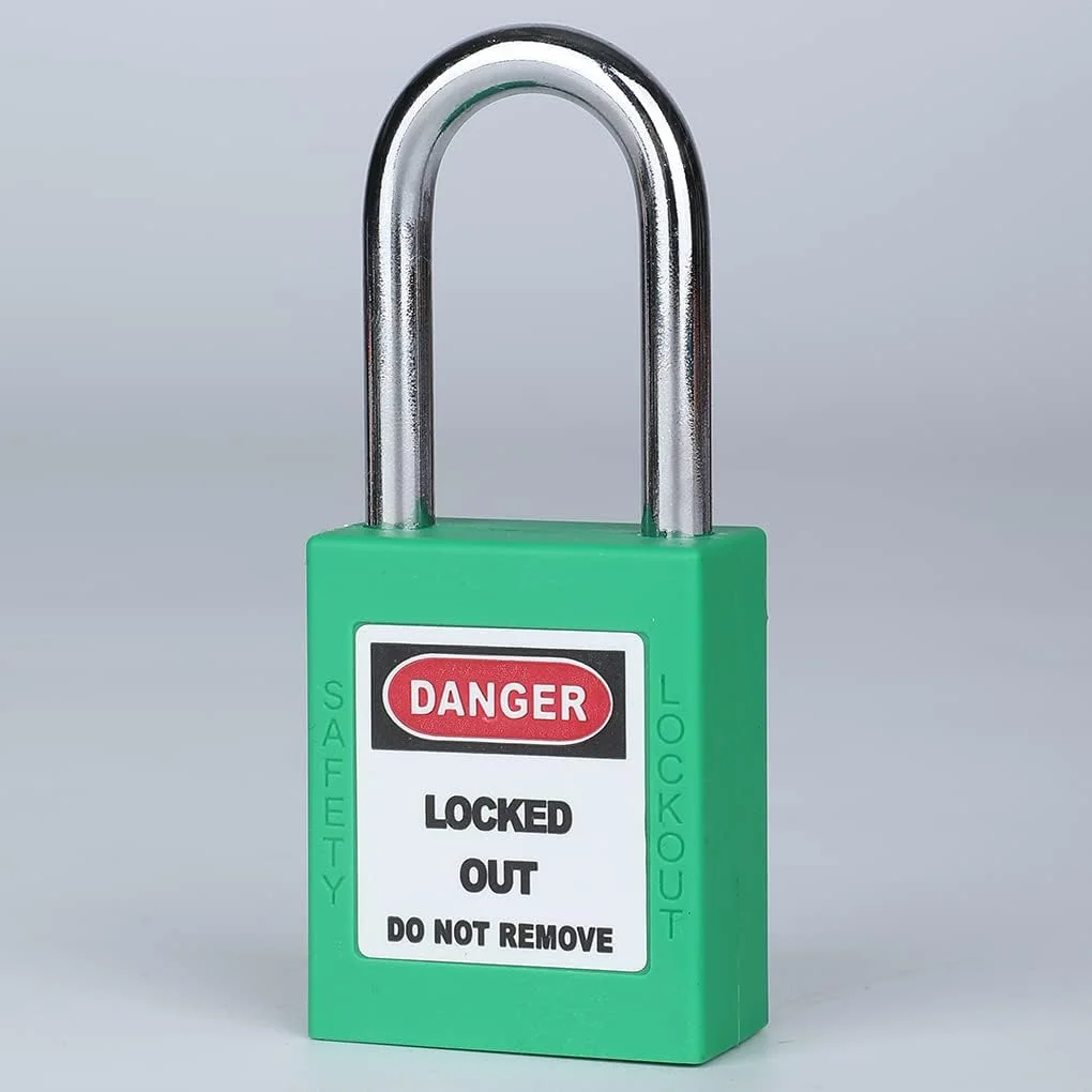 کیت قفل گذاری و برچسب گذاری 5 تکه، قفل ایمنی بادوام، قفل های صنعتی، سبز روشن