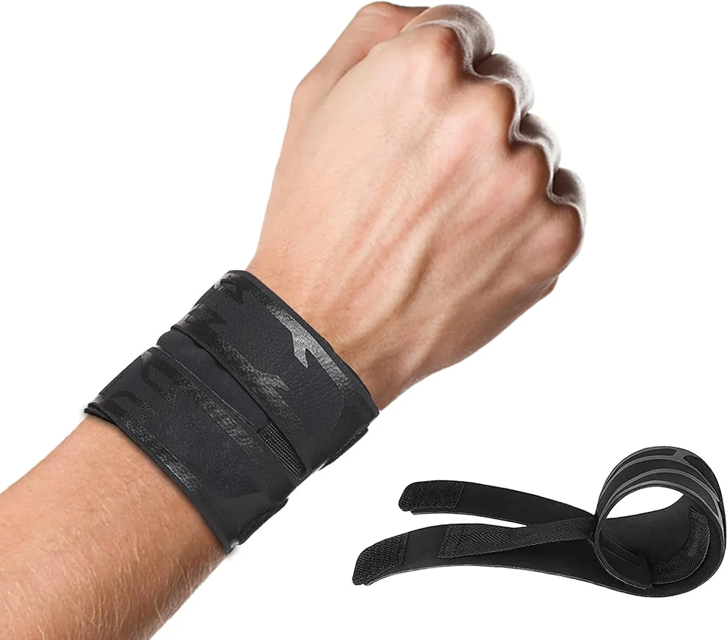 Wrist Brace for Carpal Tunnel, Adjustable Ultra Thin Compression Wrist Wraps Wrist Support for Tendonitis and Arthritis Wrist Strap Pain Relief for Men Women, Working Out, Weightlifting - Black