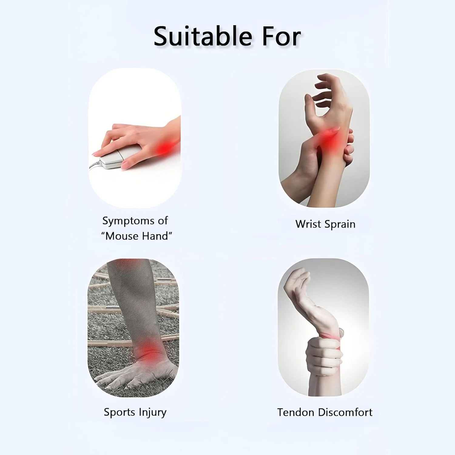 Wrist Brace Carpal Tunnel Support for Left & Right Hand, Adjustable Compression Wrist Band for Tendonitis, Arthritis, Wrist Pain Relief, Night Sleep Splints for Rehabilitation (Left Hand-Gray)