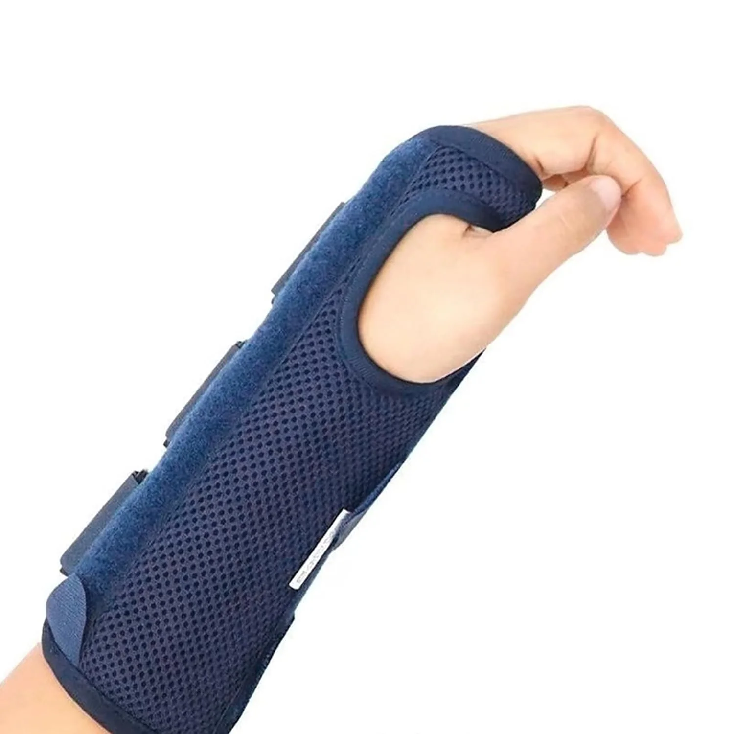 مچ بند برای سندرم تونل کارپال، مچ بند قابل تنظیم با آتل آلومینیومی، پشتیبانی از دست برای آرتروز، تسکین درد، تاندونیت، زنان و مردان، سایز بزرگ، دست راست، آبی سرمه ای، 1 عدد