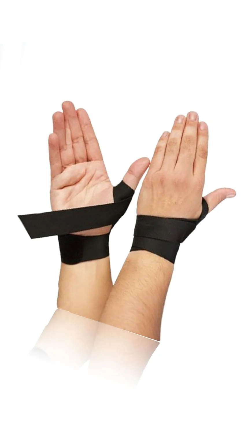 مچ بند فوق العاده نازک قابل تنظیم Sweet seven - پشتیبانی باریک ورزشی برای تونل کارپال برای مردان و زنان، سبک وزن، تنفسی، چپ+راست (مشکی)