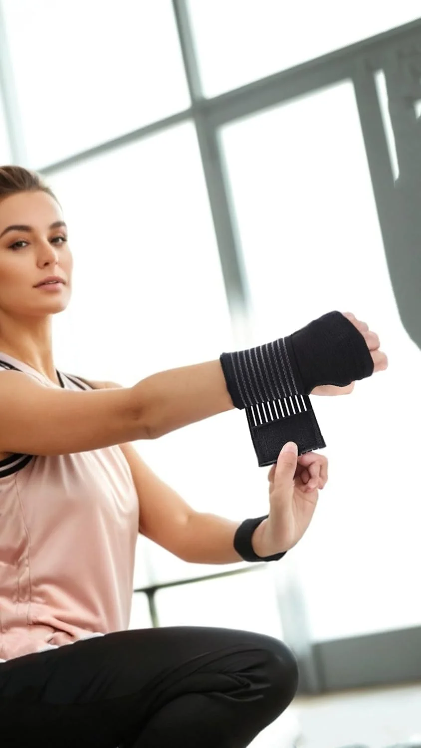 مچ بند قابل تنظیم سوییت سون، بسته 2 عددی، با بند برای آقایان و بانوان - تسکین درد و تاندونیت، پشتیبانی از فعالیت های ورزشی - دست چپ و راست - طراحی مشکی الاستیک مچ بند قابل تنظیم سوییت سون، بسته 2 عددی، با بند برای آقایان و بانوان - تسکین درد و تاندونیت، پشتیبانی از فعالیت های ورزشی - دست چپ و راست - طراحی مشکی الاستیک