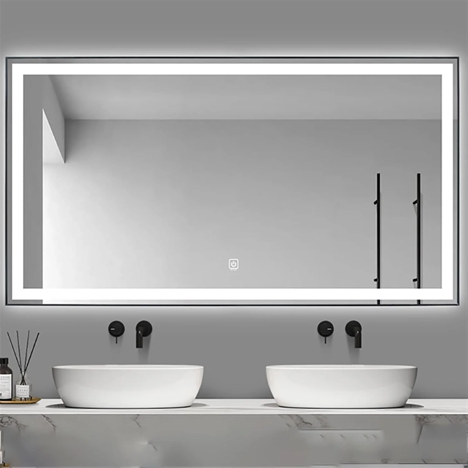 ZKSKOX Mirror for bathroom Large Bathroom Mirror Led Light Frameless Big Bathroom Mirror Cosmetic Full Length