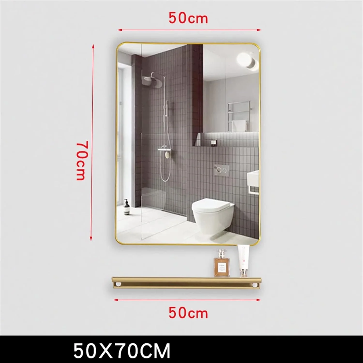 آینه حمام YYVVBBF، آینه اصلاح، آینه روشویی، آینه دوش، آینه توالت، آینه بزرگنمایی بلند، آینه قدی میز آرایش (Hortel)