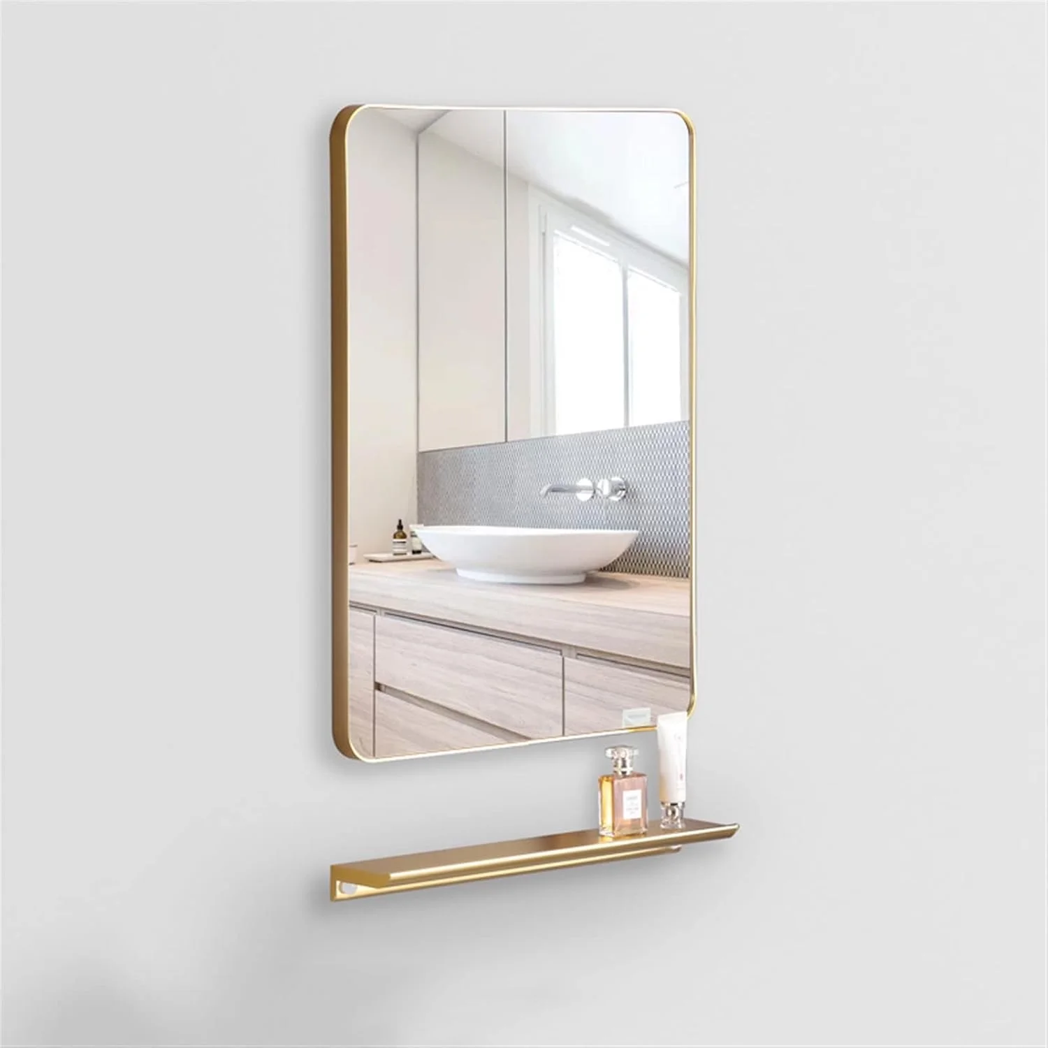 آینه حمام YYVVBBF، آینه اصلاح، آینه روشویی، آینه دوش، آینه توالت، آینه بزرگنمایی بلند، آینه قدی میز آرایش (Hortel)