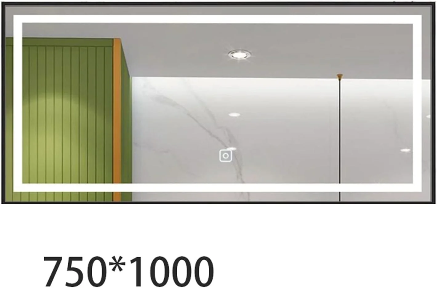 آینه حمام YYVVBBF قاب طلایی هوشمند آینه حمام نور آویز مستطیلی آینه حمام زیبا لوازم داخلی سفارشی