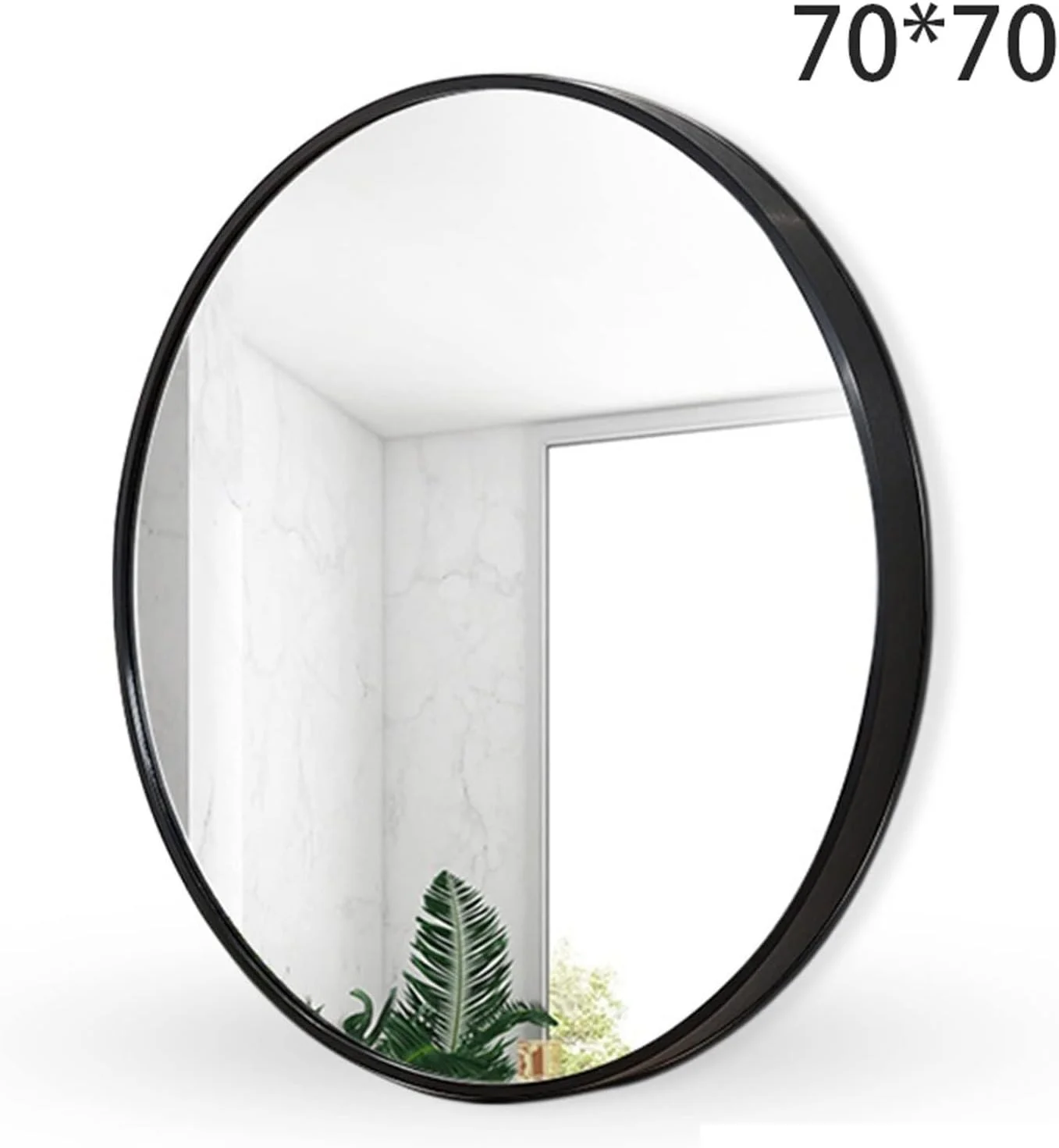 آینه حمام YYVVBBF، آینه بزرگ آرایشی، آینه دوش، آینه گرد بزرگ خودچسب حمام، آینه دیواری دوش (Hortel)