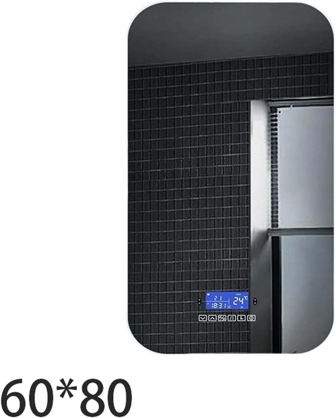 آینه حمام مستطیلی YYVVBBF، آینه روشویی حمام با نور پس زمینه آرایشی