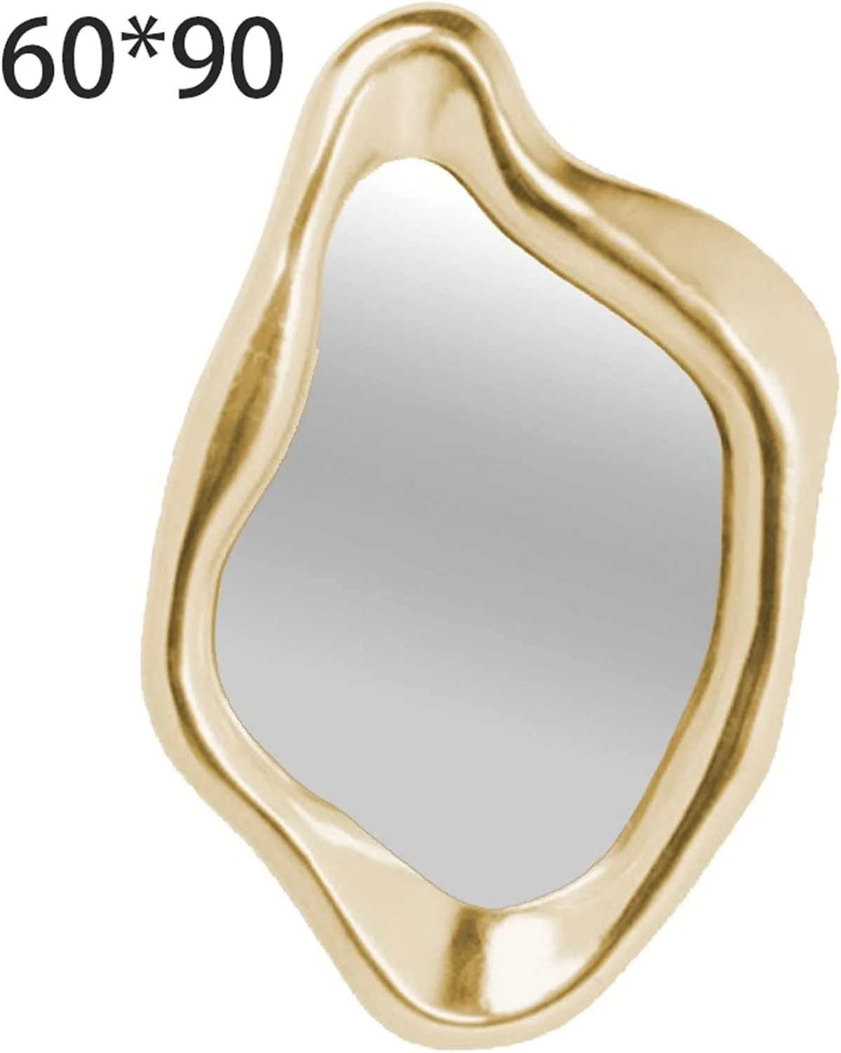 آینه حمام YYVVBBF، آینه قدی نامنظم، آینه بزرگ روشویی، اصلاح صورت، دوش، آینه دیواری با طراحی جیبی