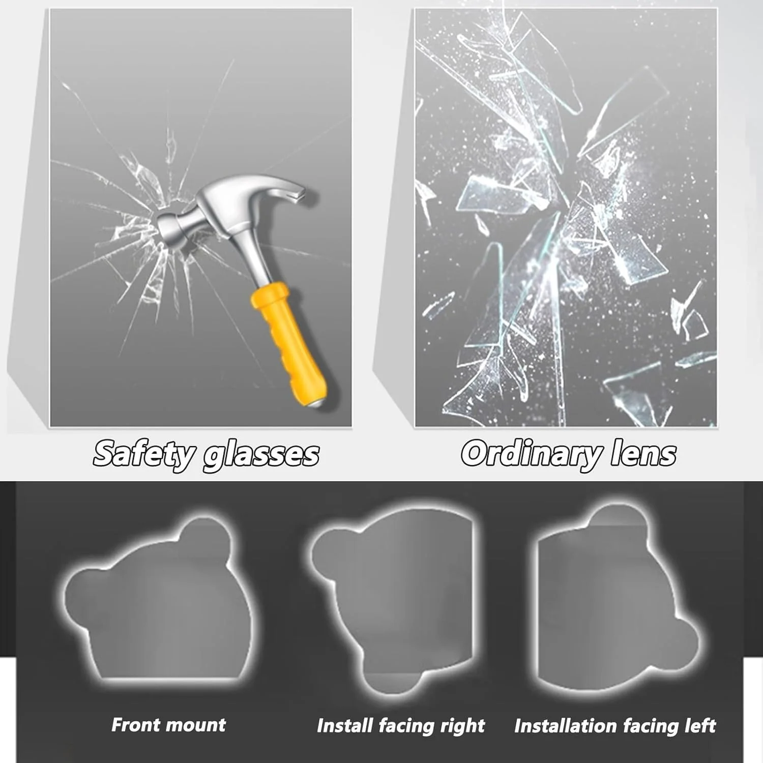 آینه خرسی YUGXTH با چراغ برای دکور آینه دیواری، آینه حمام دیواری نورانی با ضد بخار، نور LED سه رنگ قابل تنظیم، هدیه تولد برای دختران و بانوان (اندازه: 60x76 سانتی متر)