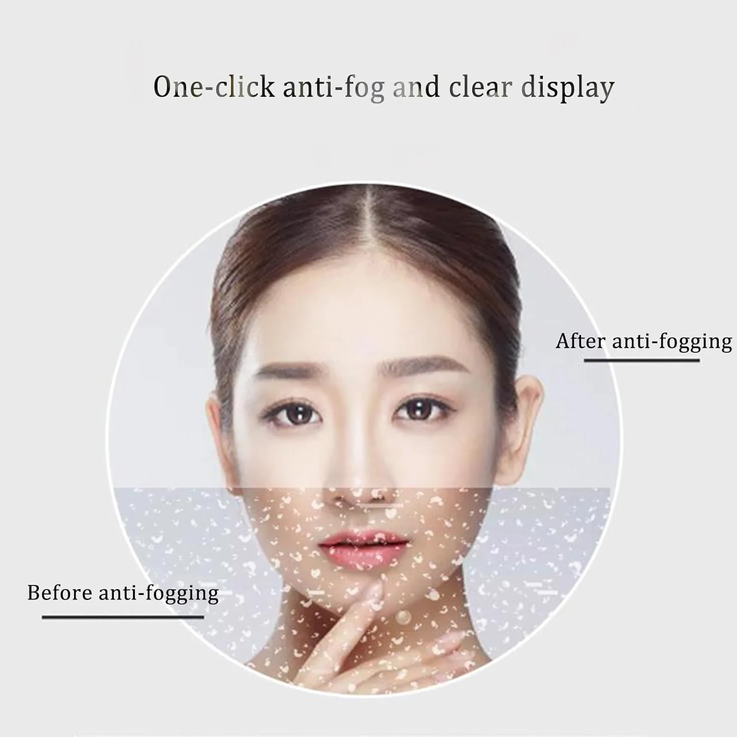 آینه حمام YHWKGZ با LED، آینه دیواری با ضد بخار، 3 رنگ قابل تنظیم، آینه روشویی مدرن دیواری، برش پایین/برش چپ/برش راست، دکوراسیون راهرو (رنگ: C، اندازه: 39.3 اینچ/100 سانتی متر)