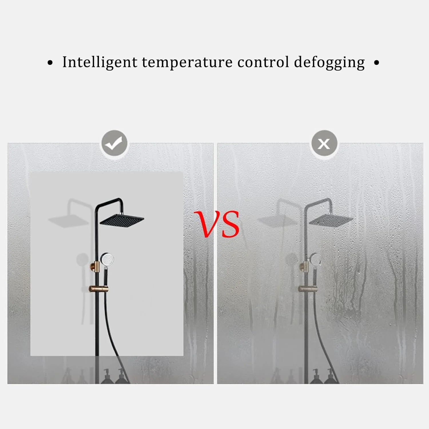 YHWKGZ Wall mounted mirror with LED light, Anti-fog bathroom mirror, 3 tone lighting, Dual touch smart vanity mirror, Waterproof and explosion-proof, Corridor decorative mirror (Color : B, Size : 23