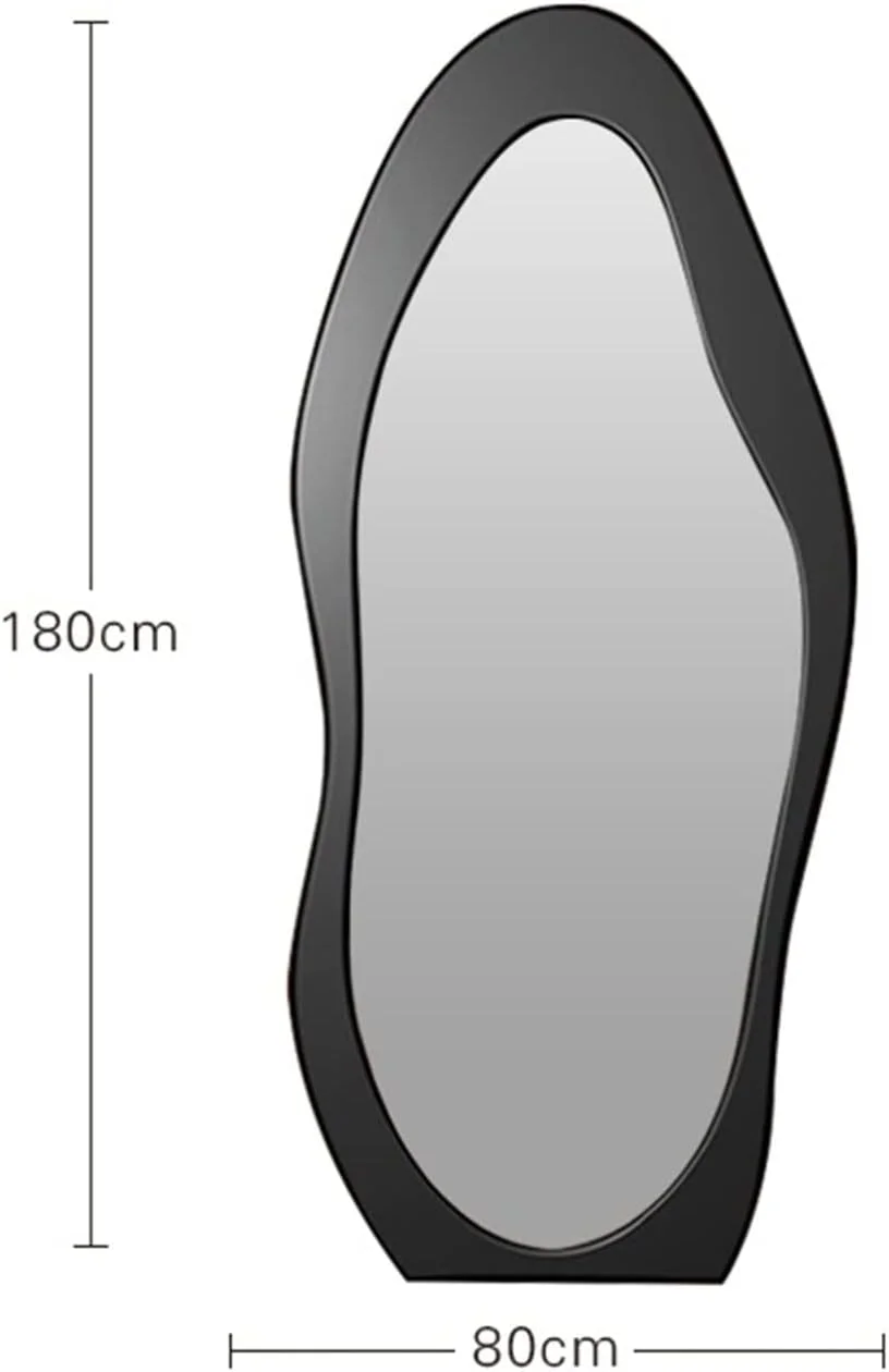 آینه حمام YHUAEE، آینه دیواری، آینه مشکی با کیفیت برای دکوراسیون اتاق نشیمن (Hortel)