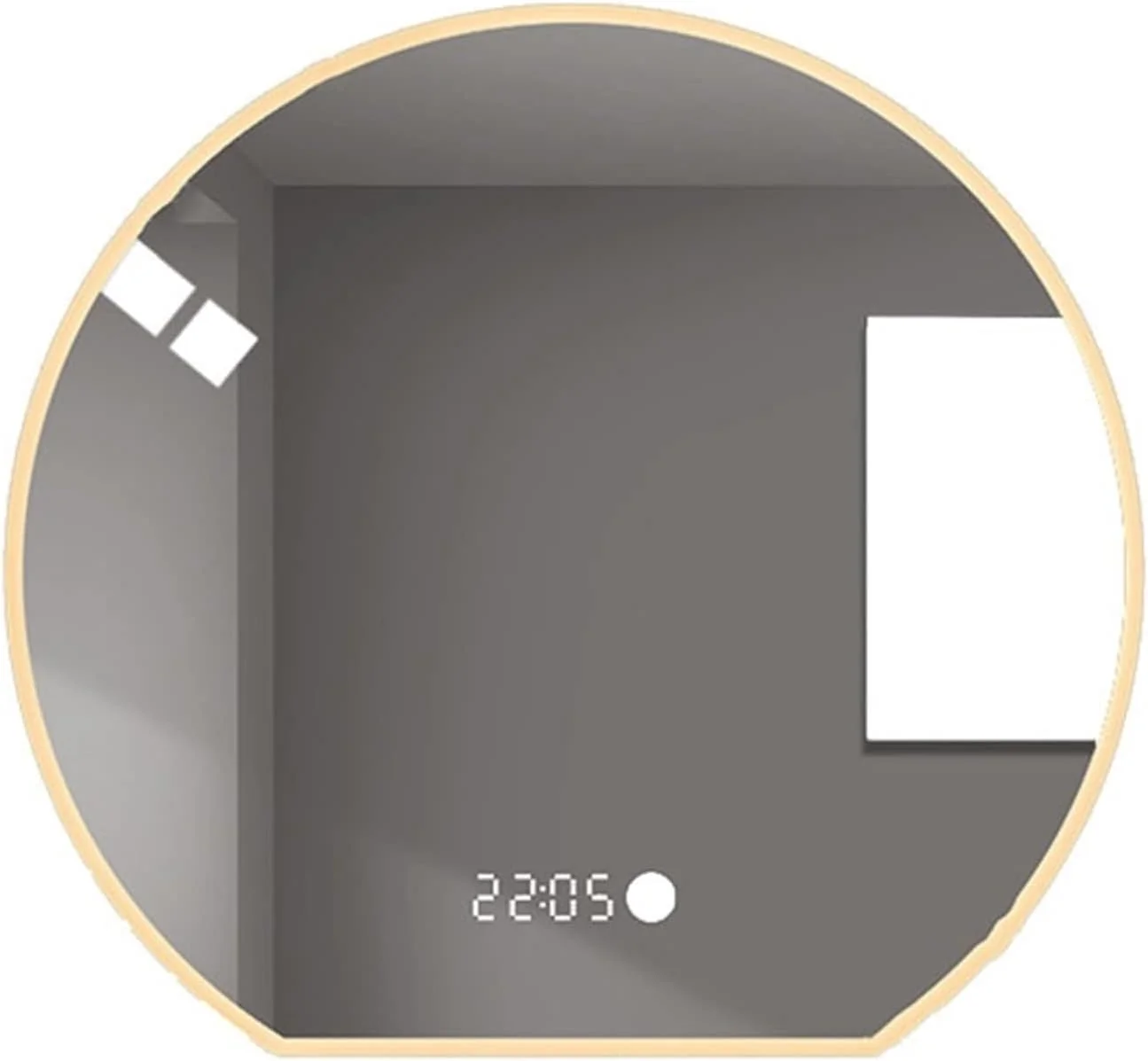 آینه حمام YHUAEE دیواری آینه تزیینی کامل شکل نامنظم آینه ال ای دی چراغ دار حمام آویز زنانه