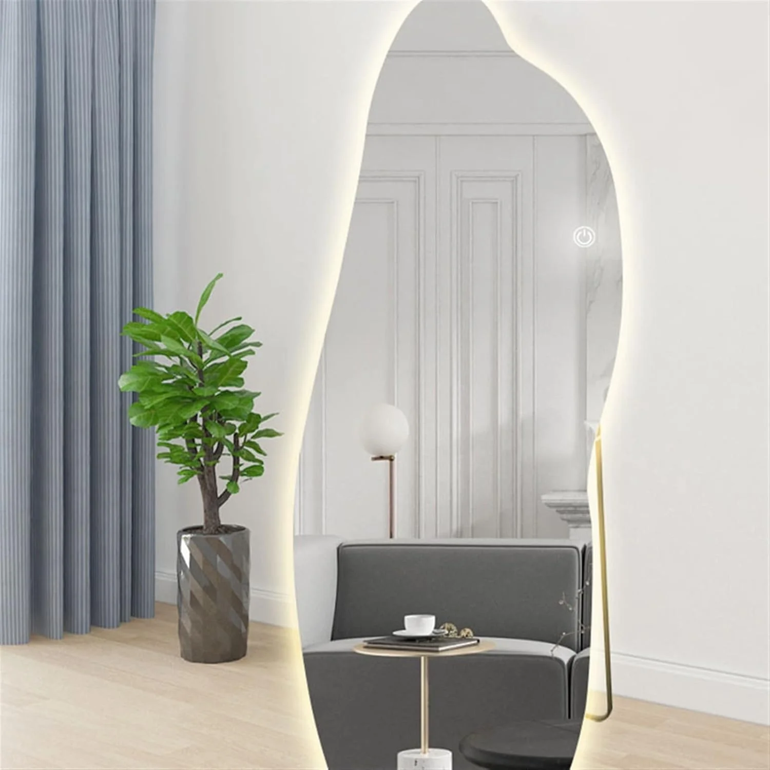 آینه حمام YHUAEE، آینه های قدی مناسب برای حمام، بزرگ، هوشمند، مستطیلی بزرگ، آینه های حمام نورانی، آینه تمام قد Spiegel، حمام هوشمند