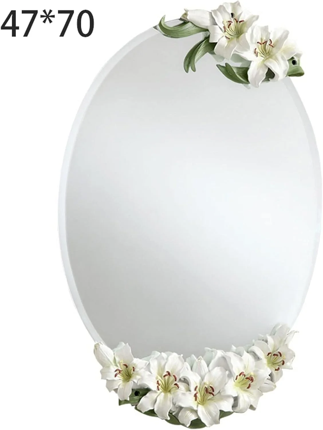 آینه دیواری حمام YHUAEE، آینه های بیضی شکل اتاق خواب، مناسب اصلاح صورت و آرایش