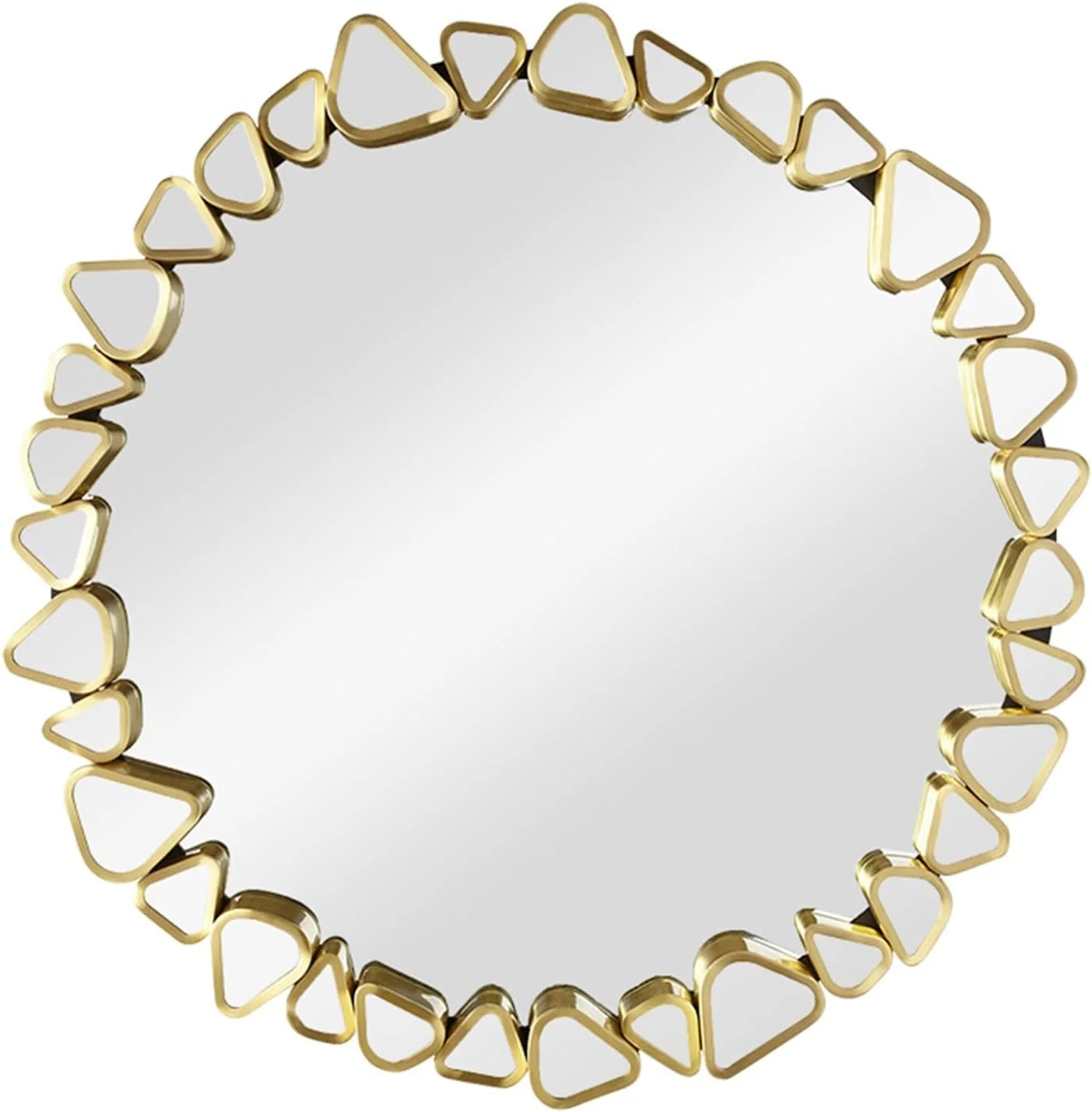 آینه حمام YHUAEE، آینه گرد نامنظم، آینه تمام قد دیواری مناسب آرایش و اصلاح