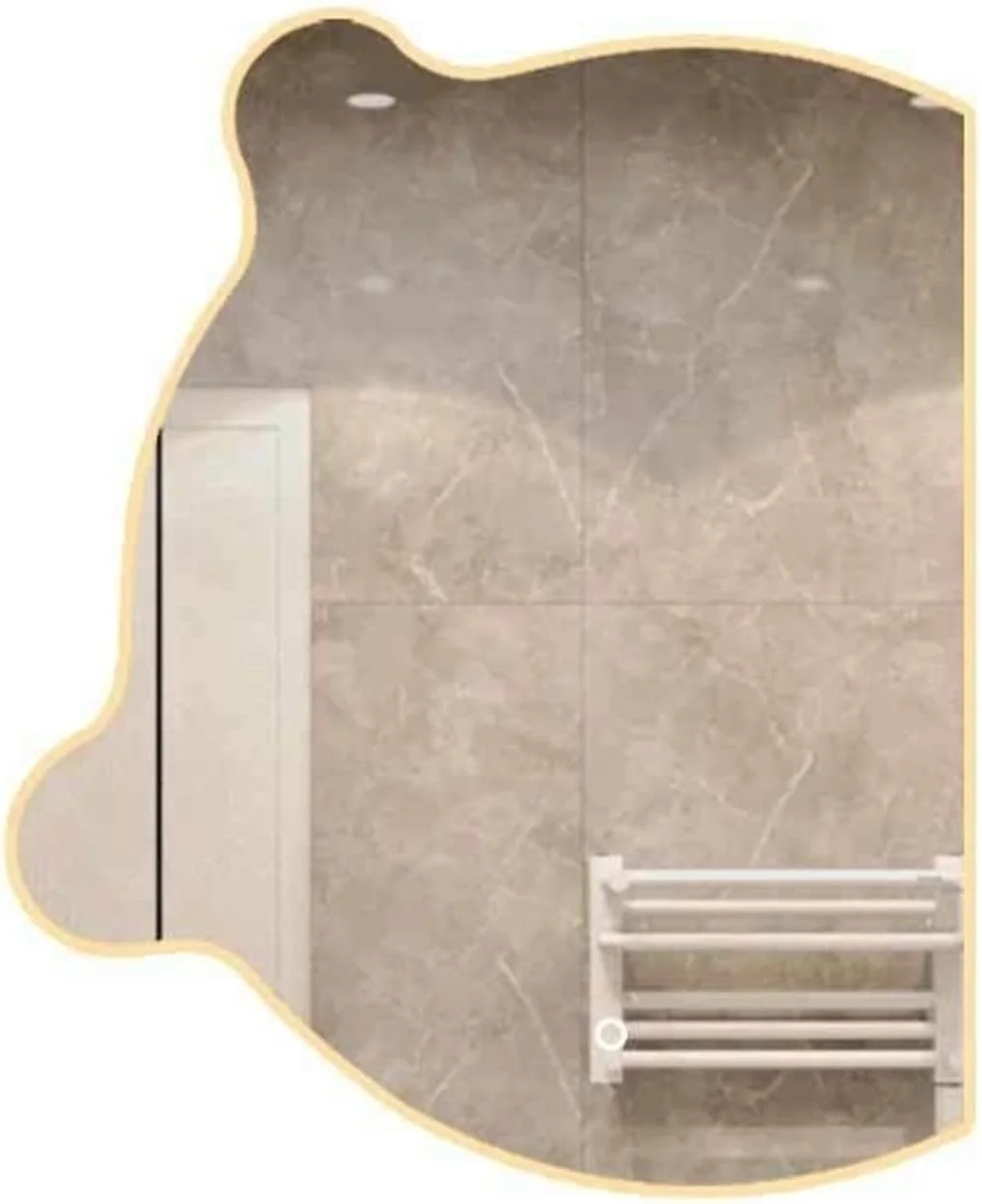 آینه حمام YHUAEE، آینه هوشمند نامنظم برای روشویی، آینه قدی بزرگ مناسب حمام، آینه های زیبایی شناسی حمام