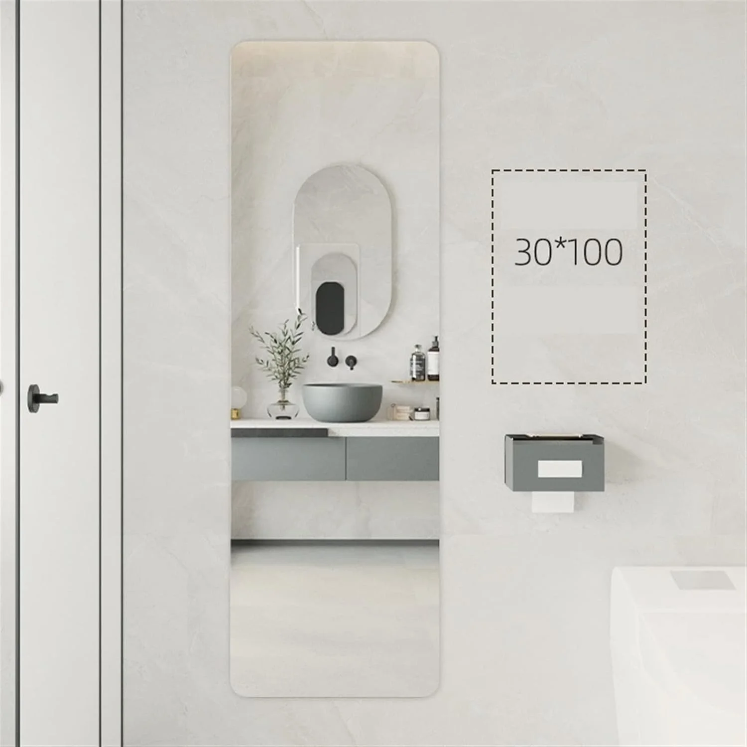 آینه حمام YHUAEE، آینه آرایش، آینه تمام قد، آینه جمع و جور، لوازم حمام