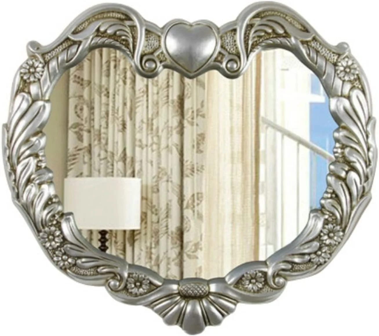 آینه حمام YHUAEE طرح قلب، آینه راهرو، آینه آویز قلبی شکل مناسب آرایش