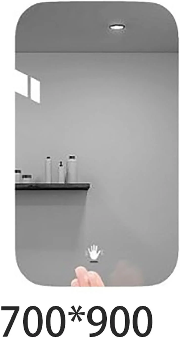 آینه حمام YHUAEE، آینه آرایشی هوشمند، ضد بخار، دارای نور پس زمینه، آینه گریم لمسی، مناسب برای میز آرایش