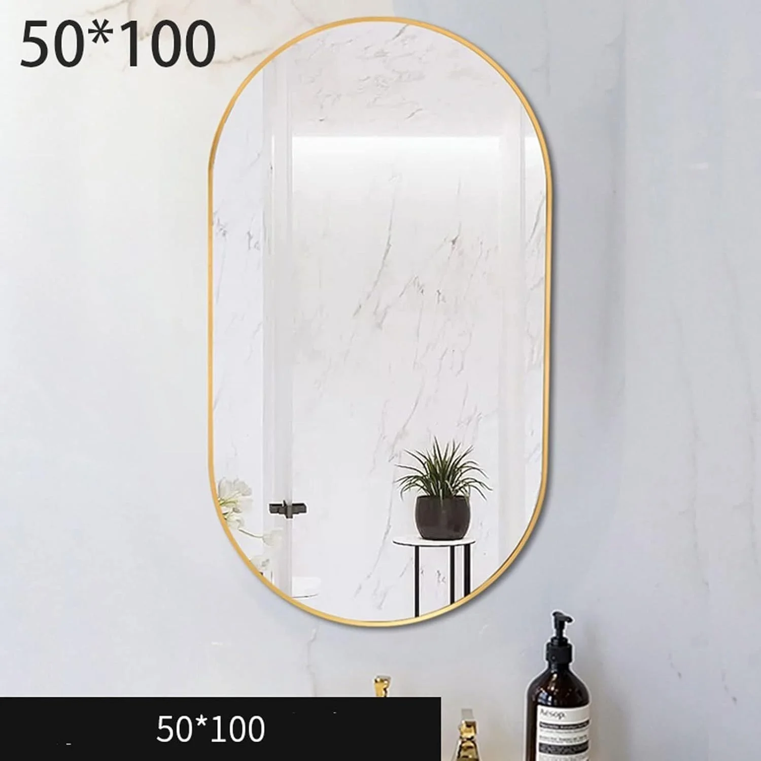 آینه حمام YHUAEE، آینه قدی بزرگ، مناسب حمام، آرایش، طلایی، آینه قدی، آینه روشویی، مناسب دکوراسیون منزل (طلایی) آینه حمام YHUAEE، آینه قدی بزرگ، مناسب حمام، آرایش، طلایی، آینه قدی، آینه روشویی، مناسب دکوراسیون منزل (طلایی)