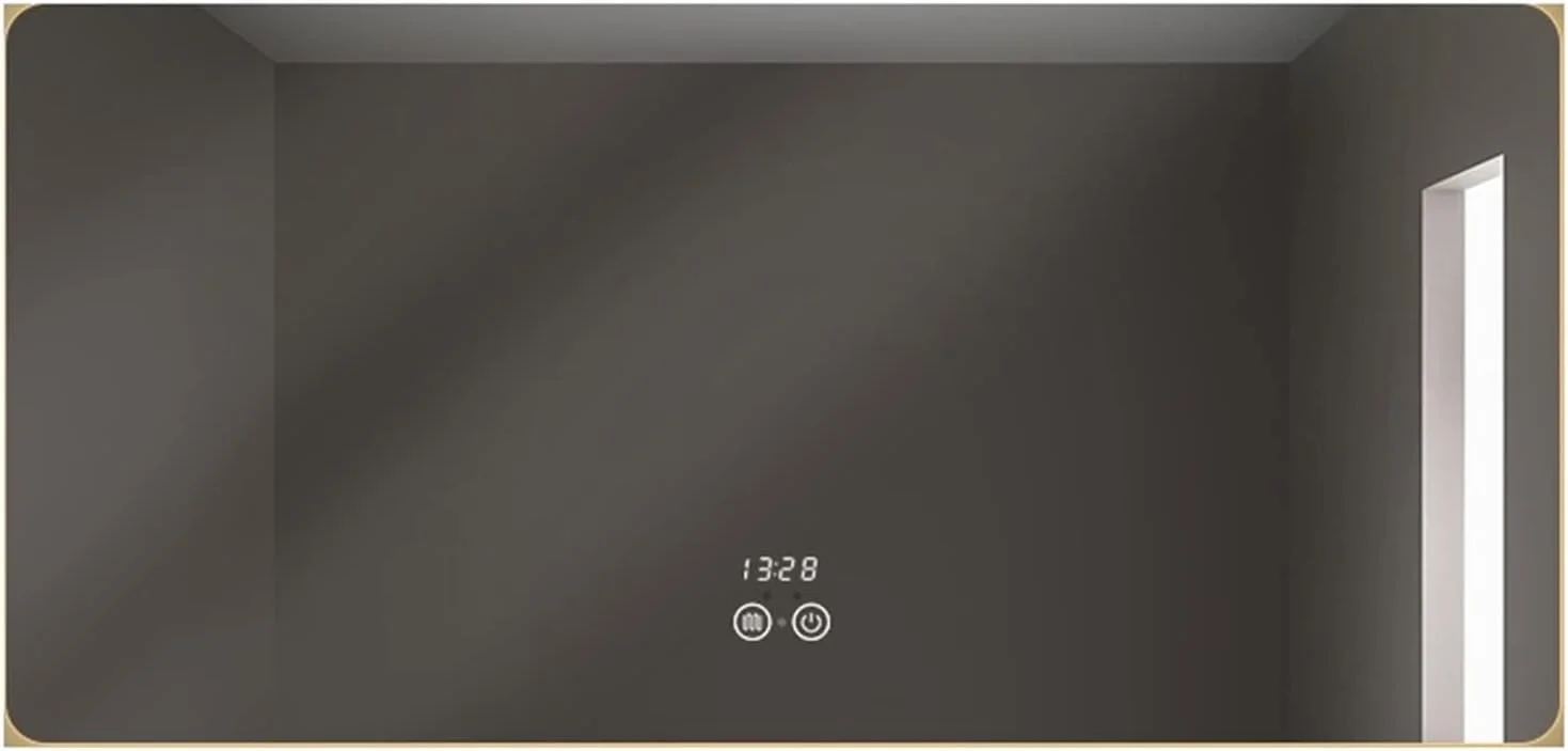 آینه حمام YHUAEE، آینه قدی بزرگ و زیبا برای دوش، مناسب آرایش و روشنایی پس زمینه، لوازم حمام