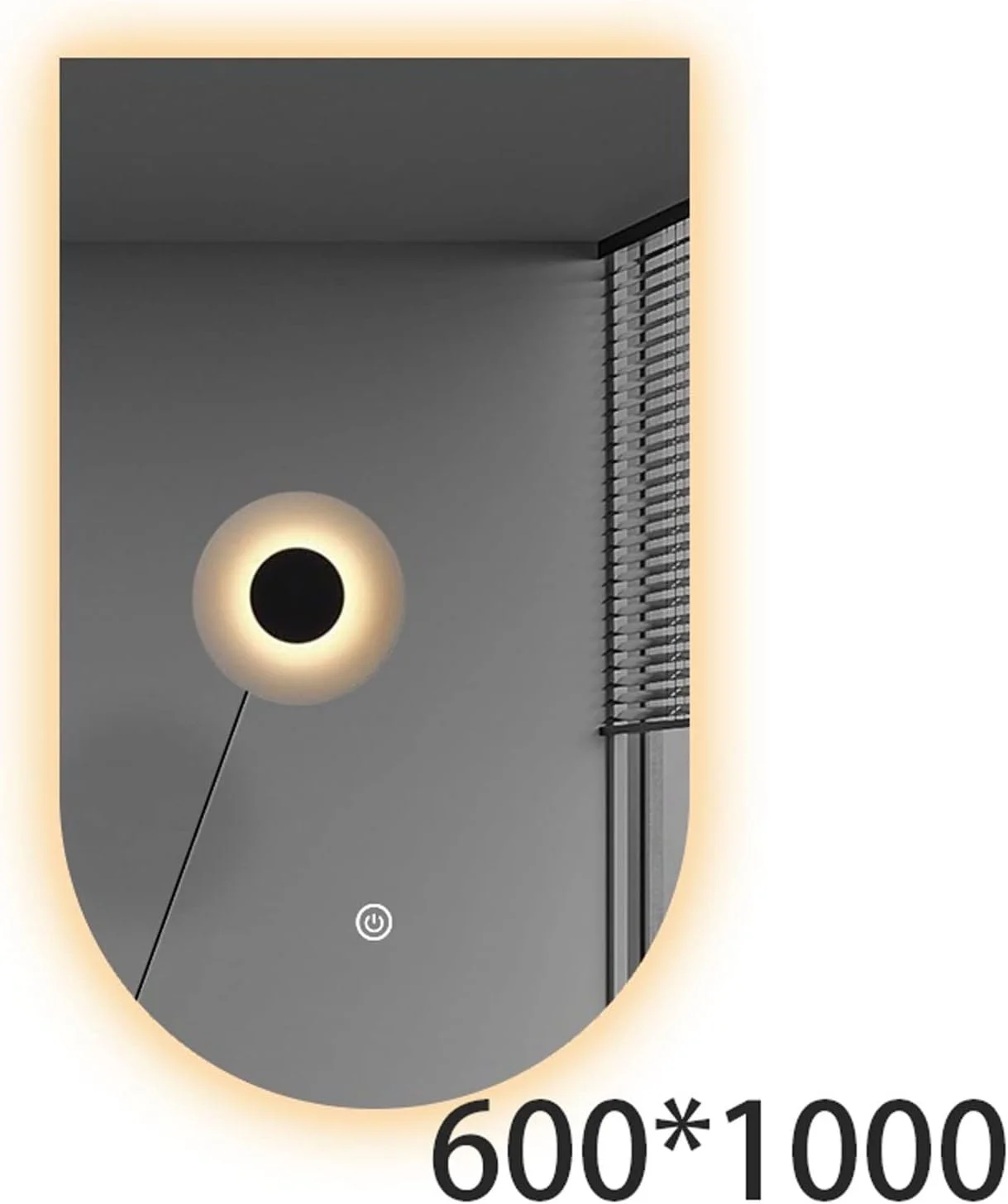 آینه دستشویی YHUAEE، آینه بک لایت توالت، ضد بخار، خودچسب، آینه دستشویی با طراحی الکتریکی، لوازم حمام آینه دستشویی YHUAEE، آینه بک لایت توالت، ضد بخار، خودچسب، آینه دستشویی با طراحی الکتریکی، لوازم حمام