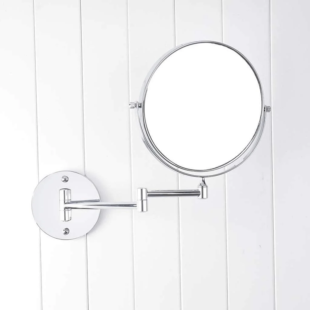 آینه روشویی XYHIPO، آینه دو طرفه با بزرگنمایی 3 برابر، 8 اینچی، دیواری، چرخان، قابل افزایش طول و پرداخت کروم