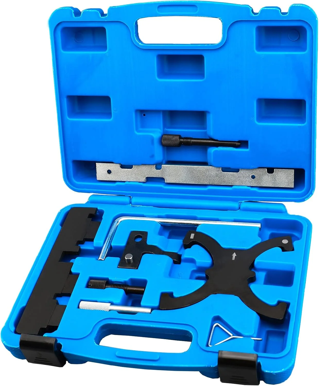 مجموعه ابزار قفل کننده میل بادامک موتور FYSHIQING، برای فورد موندئو، فوکوس، فیستا، اسکیپ، مزدا و ولوو S60، S80، V40، V60، V70 با موتورهای 1.5 و 1.6 لیتری VCT سال 1995-2020