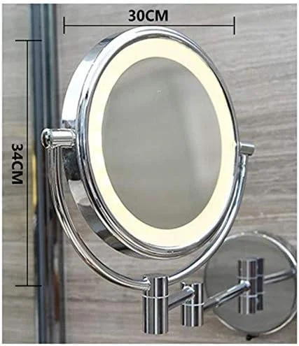 آینه آرایشی WRQzxcv، آینه رومیزی با کیفیت، آینه دیواری چراغ دار 8 اینچی LED، آینه دو طرفه دیواری با بازوی قابل تنظیم و قابلیت خم شدن، آینه آرایشی LED آینه آرایشی WRQzxcv، آینه رومیزی با کیفیت، آینه دیواری چراغ دار 8 اینچی LED، آینه دو طرفه دیواری با بازوی قابل تنظیم و قابلیت خم شدن، آینه آرایشی LED