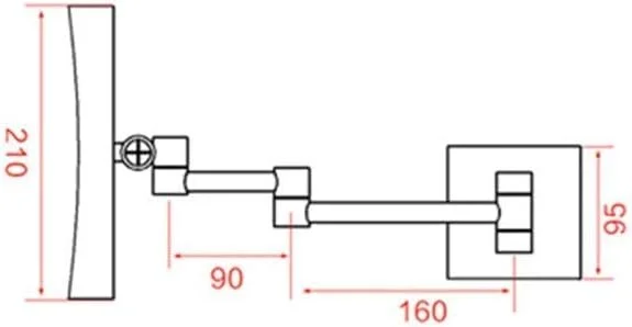 آینه آرایشی WRQzxcv، آینه رومیزی آرایشی مربع روشن دار 8 اینچی LED، آینه حمام دیواری استیل ضد زنگ تاشو با بزرگنمایی 3 برابر و نور آینه آرایشی WRQzxcv، آینه رومیزی آرایشی مربع روشن دار 8 اینچی LED، آینه حمام دیواری استیل ضد زنگ تاشو با بزرگنمایی 3 برابر و نور