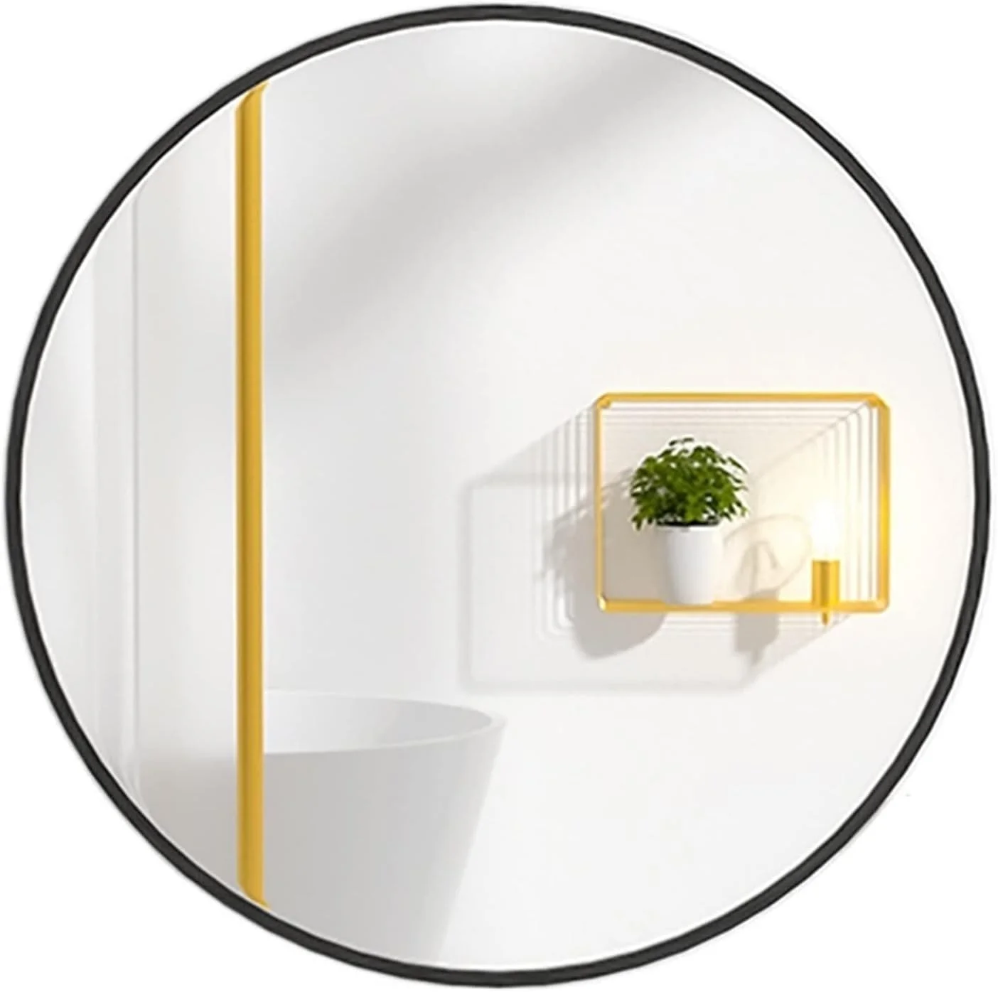 آینه حمام WRFTTCRR، آینه آرایش بزرگ حمام، آینه تمام قد گرد مناسب حمام، آینه روشویی مناسب اصلاح صورت، آینه ایستاده مناسب منزل